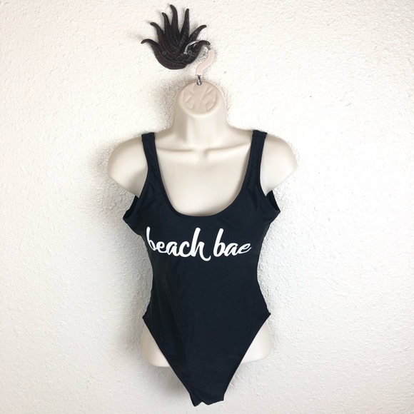 No Boundaries Other - NO BOUNDARIES | beach bae black one piece swimsuit